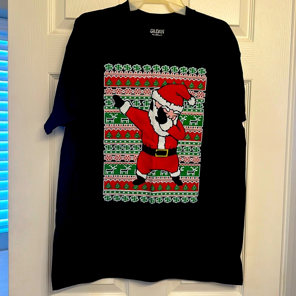 Dabbing Santa t-shirt black L